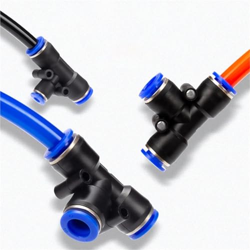 Conector neumático con bloqueo de conexión rápida PE-4 de 3 vías 5