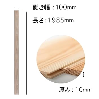 Amazon.co.jp: 杉 羽目板 (壁・天井材) 無節・上小 (10×100