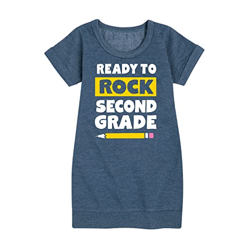 Instant Message - Ready to Rock Second Grade - Toddler and Youth Girls Fleece Dress