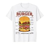 Anatomía de Hamburguesa Hamburguesa Retro Comida Japonesa Foodie Camiseta