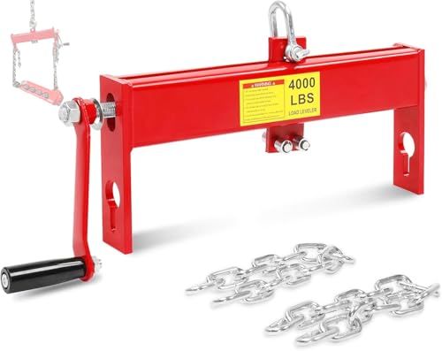 Parts-Diyer Engine Load Leveler,Heavy Duty Steel Engine Hoist Leveler Shop Crane Lift Hoist with 2 Chains 2 Ton 4000lbs Steel 3 Position Engine Leveler Accessory with Adjustable Handle