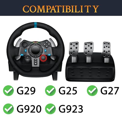 SOULWIT 3 Stück Verbessertes Rennlenkrad Pedalfedern Kit für Logitech G25/G27/G29/G920/G923 – Bremse, Gas, Kupplung – Manganstahl Federn – 1 Silber + 2 Schwarz