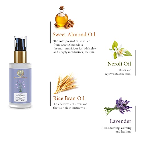 Forest Essentials Light Day Lotion Lavender & Neroli With SPF 25 For Oily Skin | Ayurvedic Daily Hydrating Moisturiser - Image 4