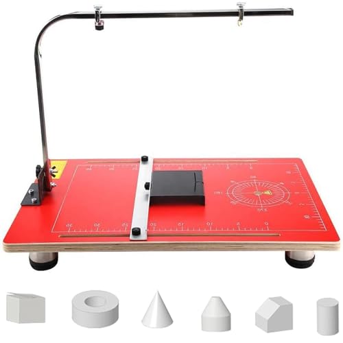 Máquina cortadora de espuma de alambre caliente, herramienta eléctrica de corte de espuma de poliestireno con mesa de trabajo de 38 * 58 cm, ángulo y temperatura ajustables, para modelado y manualidad