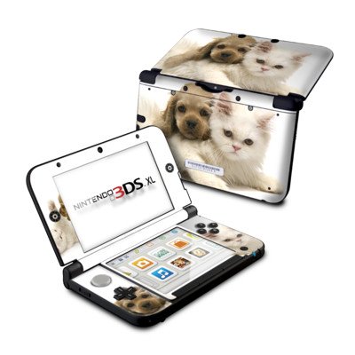 Skins4u - Skins4u Nintendo 3DS XL Skin Schutzfolie Design modding Sticker Aufkleber - Katze & Hund - Young Love