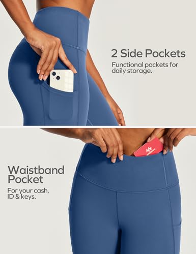 Image of Ewedoos Capri Leggings for Women High Waisted Yoga Pants with Pockets for Women Tummy Control Workout Leggings Yoga Capris