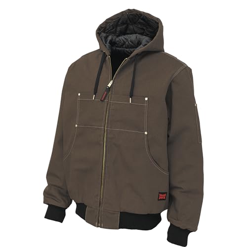 Men's Winter Bomber Jacket - 12 oz Cotton Duck, Insulated, Hooded, Water Repellent, Heavy-Duty Zipper, Sizes S-5XL2