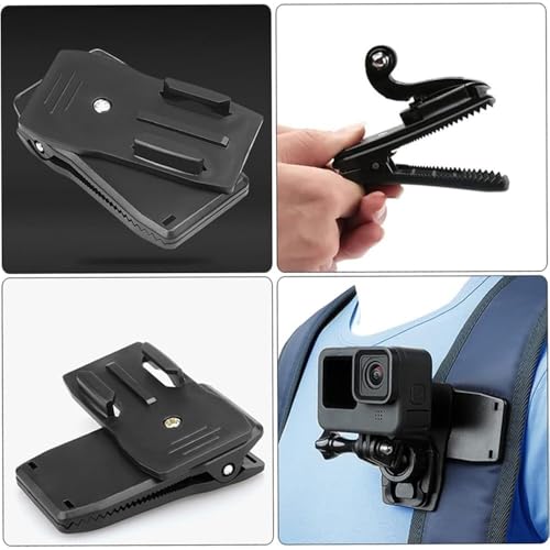 Image of Action Pro Chest Belt Head Belt 360 Clamp Mount J Hook Buckle with 2 Screw Compatible with GoPro-13 /12 /11 /10 /9 /8 /7 /6 /5 /4 /3+ /3 /Insta-360 /SJCAM /Yi /4K Action Cameras