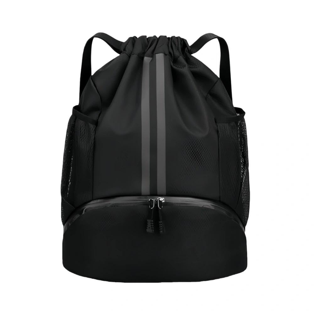 Waibejon Drawstring Bags, Football Boot Bag, Drawstring Backpack Sports Gym Bags,with Wet and Dry Separation Waterproof Drawstrings Bag, for Gym Shopping Sport Yoga School Swimming Beach