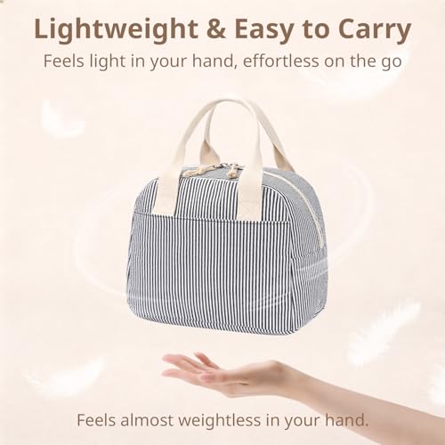Image of LOVELYWIND Lunch Box for Women Cute Lunch Bags for Women Lunch Tote Bags Reusable Insulated Lunch Box Large Capacity Reusable Insulated Cooler for Work or Travel Gifts or Beach