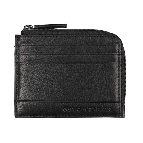 TOM TAILOR Bela Men's Credit Card Holder RFID Leather Small Black, black, S