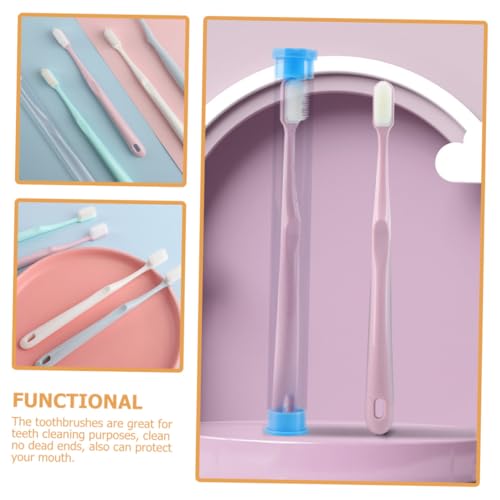 FOMIYES 4 Stück Teiliges Erwachsenen zahnbürsten Reiseetui Weiche Borsten für Sanfte Reinigung Hygienisch Tragbar für Unterwegs Schwangerschaft und Tägliche Mundpflege – Bild 6