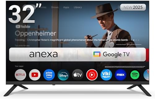 anexa - Smart TV 32 Pulgadas HD Google TV con Android 14, TDT 202...