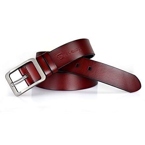 Ceinture homme rouge bordeaux 120 cm : l'excellence des finitions haut de gamme