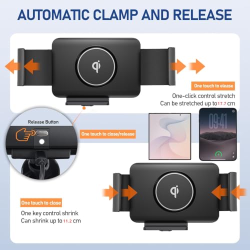 DearHot Wireless Car Charger Mount Holder for iPhone Duo Samsung Z Fold by DearHot - Used condition - Image 3