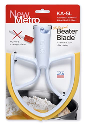 NEW METRO 5L Original Beater Blade, works w/most KitchenAid 5 Qt Bowl-Lift Mixers, Yellow