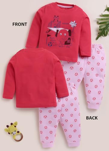 Image of LuvLap Baby Boys 100% Cotton Full Sleeve Boys T-Shirt & Pyjama Sets, Pack Of 3