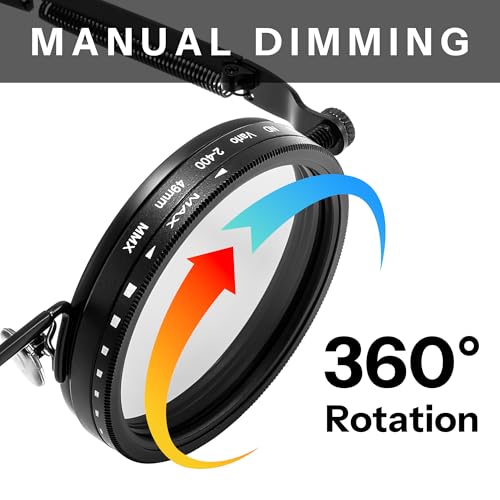 FEISEDY Adjustable Tint Polarized Sunglasses - 1-9 Gear Manual Dimming, Steampunk Round UV400 ND Filter Lenses B1400 - Thumbnail 4