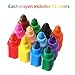 Leinuosen 12 Pieces Colorful Stacking Crayons Stackable Buildable Crayons for School Office Supplies, 12 Colors