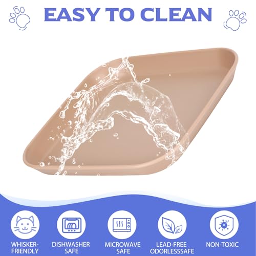 Aevcvok 10 Stück Katzennapf, Futternapf Katze Flach, Katzenfutter Napf, Quadrat Katzenschüssel, Katzen Futternapf Bunte, Katzenteller, Katzen Napfset für Trockenfutter und Nassfutter