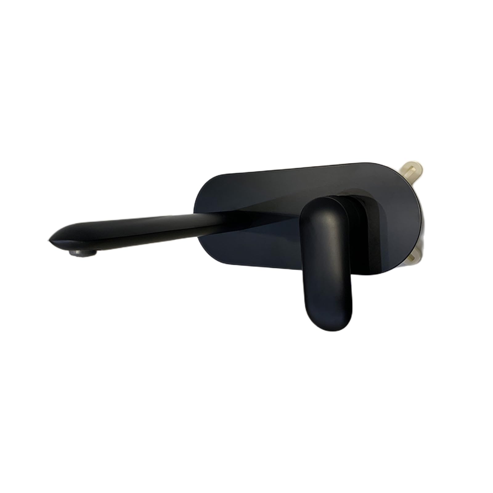 MGNSJGYXN Wall Mounted Water Faucet in-Wall Brushed Gold Square Hot and Cold Wall Mounted Embedded Wall Concealed Bathroom Washbasin Basin Faucet Black
