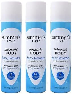 Summer's Eve Baby Powder Freshening Deodorant Spray, 2 Oz (Pack of 3)