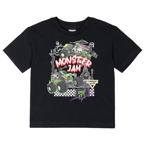 Image of Monster Jam Boys' Athletic 2-Piece T-Shirt and Shorts Set Toddler to Big Kid