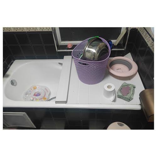 ShAzanz Bandeja Bañera Plegable Bandejas para Bañera Prueba De Polvo Cubierta Bañera, Multifunción PVC Cubiertas Bañera Cubierta De Aislamiento para Baño SPA, 0,6cm Espesor Plegable(80x170x0.6cm)
