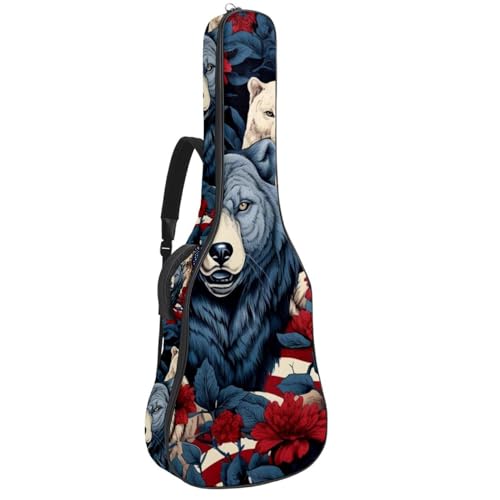 Sac de guitare acoustique 40-42 pouces étanche motif drapeau américain