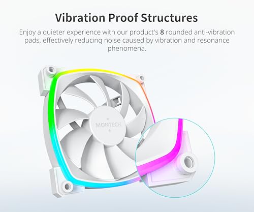 Ventilateur PWM MONTECH AX 120 mm performance silencieuse ARGB - 5