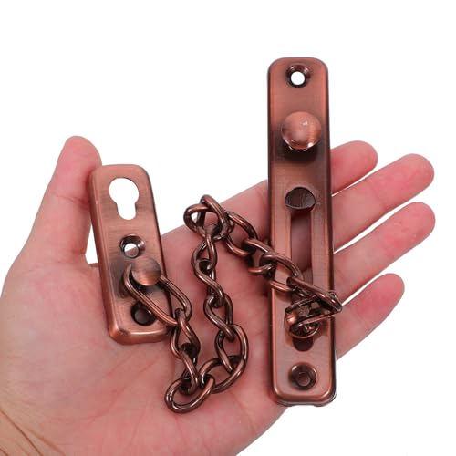Cadenas de seguridad para puerta (2 uds.), pestillos antirrobo de acero inoxidable para el hogar 5