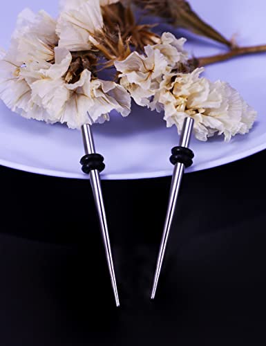 Vsnnsns 12G 316L Surgical Stainless Steel Ear Gauges Stretching Kit Plugs Tapers Insertion Pin For Earrings Nose Rigns Navel Nipple Lip Tongue Rings Jewelry Stretcher Piercing Stretching Kit Tools #TOP5