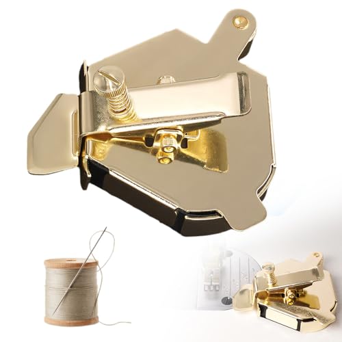 Matame Magnetic Seam Guide, Magnetische Nahtführung,Nähgewichte,Siebte Generation Sechseckiges Multifunktionsgerät Nähzubehör für Nähmaschinen-Multifunktions-Befestigungslehren-Werkzeug (Gold-1)