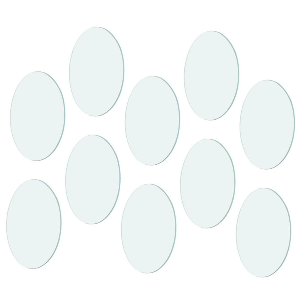 10pcs Laboratory Watch Glasses Glass Beakers Cover Round Flat Sturdy for Science Experiment Laboratory Use