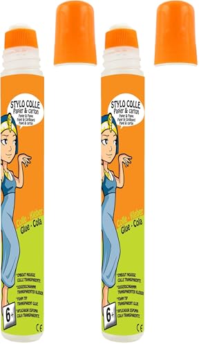 Cléopâtre - CT50SC - Stylo Colle transparente 50g (Lot de 2)