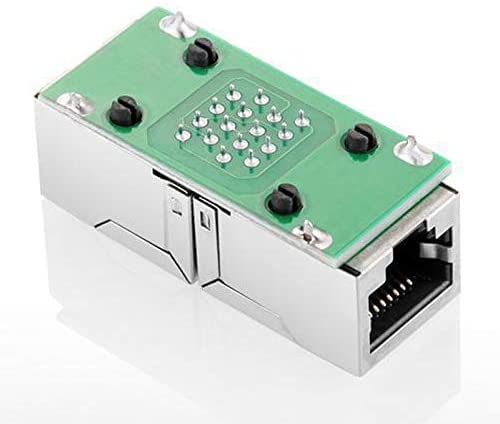 2 Pack Rj45 Coupler Ethernet Connectors Interface Cat 7 Cat6 Cat5 Cat5E Rj45 8P8C Network Keystone Jack In-Line Coupler Ideal For Extending The Ethernet Cables Female To Female Bla #TOP1