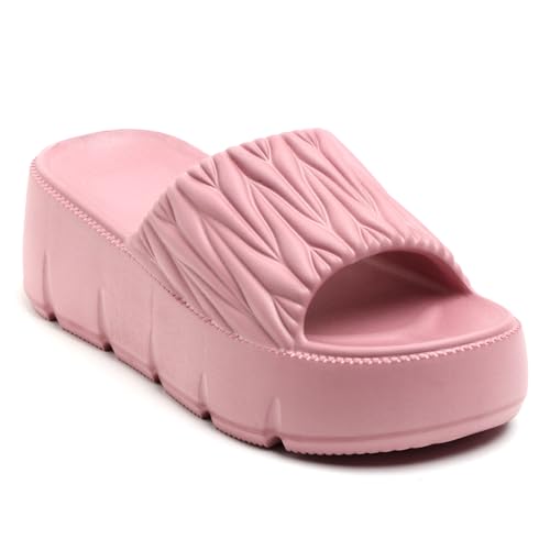 Image of EVA Women Slider | Lightweight Cushioned Slip-On Slides | Anti-Skid, Water-Friendly, Quick-Dry | Indoor /Outdoor Comfort
