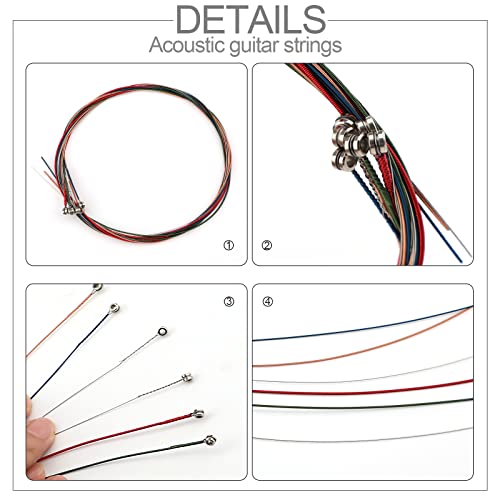 Cordes De Guitare Acoustique, Kinbom 2 ensembles de 6 cordes de guitare, 1 paquet d’or et d’argent avec 1 mélange de… - Les Beatles, Paul McCartney, John Lennon, RIngo Starr, George Harrison Cordes De Guitare Acoustique, Kinbom 2 ensembles de 6 cordes de guitare, 1 paquet d'or et d'argent avec 1 mélange de… – Image 3