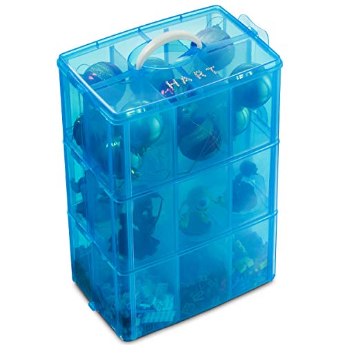LifeSmart Medium Size Christmas Ornaments Storage Stackable Compatible with Lego Dimensions, Characters, LOL Dolls and More