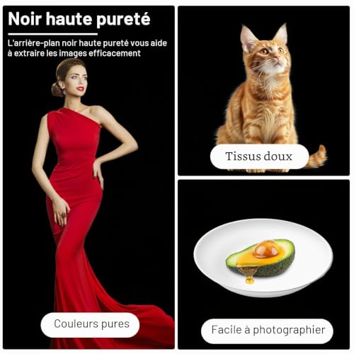 Fond noir photo studio pour mode pour corriger les reflets gênants