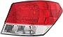 Evan-Fischer Tail Light Lens and Housing Compatible with 2010-2014 Subaru Legacy Outer Passenger Side