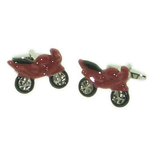 Mancuernillas para Hombre Rojo Moto Talla Única