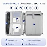 TiMOVO 9-11" Tablet Sleeve for iPad 11-inch A16 2025, iPad 10.9"/10.2", Galaxy Tab A9 Plus 11", Protective Bag with Pockets,DarkGray