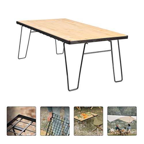 BESPORTBLE Mesa de acampamento dobrável utilitária pequena mesa de cozinha para piquenique ao ar liv