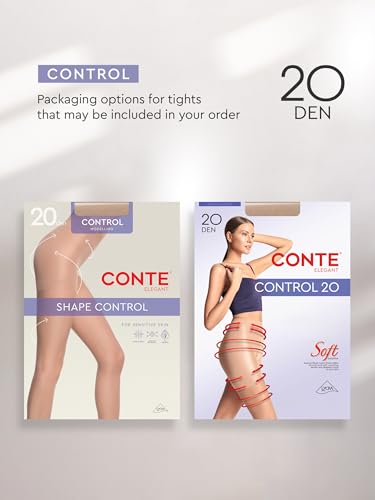 Image of Conte Women's Nude Body Shaping Sheer Compression Pantyhose Tights - Control