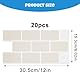 duisoad 20 Stück Klebefliesen, 3D Fliesenaufkleber 30.5 x 15.3 cm Wandfliesen Selbstklebend Küche für Küche, Badezimmer, Wand, Wasserdicht, Selbstklebend