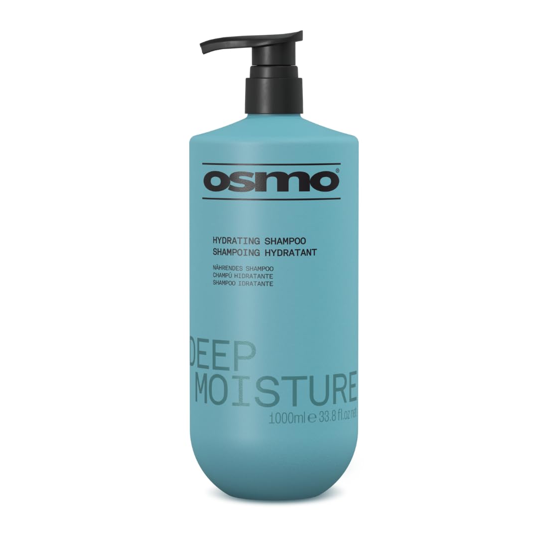 Osmo Deep Moisture Shampoo to Quench Your Hair with a Drench of Moisture, Tame Fiz and Smooth Your Hair with Ylang Ylang, Patchouli Oil and Panthenol Pro Vitamin B5, 1000ml