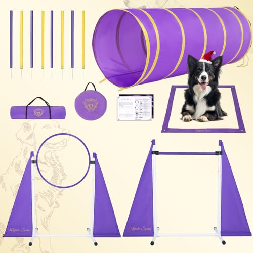 Dog-Agility-Course-Backyard-Set-Dog-Agility-Training-Equipment-Dog-Obstacle-Course-Backyard-Starter-Kit-with-Play-Tunnel-Agility-Hurdle-Weave-Poles-Jump-Ring-Pause-Box-Storage-Bag Dog Agility Course Backyard Set Dog Agility Training Equipment Dog Obstacle Course Backyard Starter Kit with Play Tunnel Agility Hurdle Weave Poles Jump Ring Pause Box Storage Bag