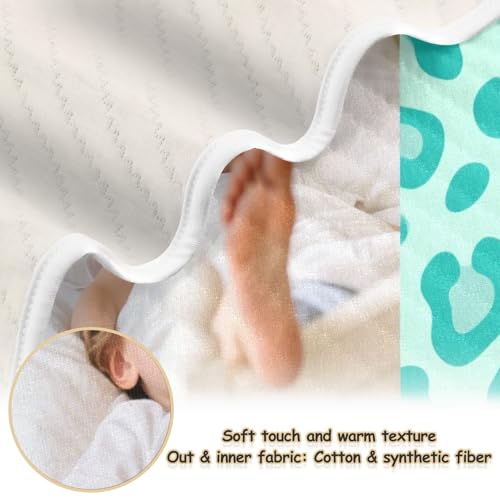 Custom Green Leopard Baby Picture Baby Blankets for Boys Cozy personalizados para Logo Baby Name Blanket Personalized for Girls or Boys 30x40in Mantas de muselina para2