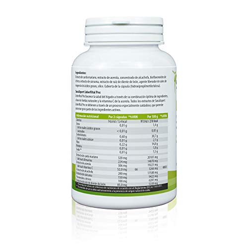 SanaExpert LiverVital Pro, voedingssupplement voor lever en gal, melkdistel curcuma paardebloem artisjok acerola, voor… - Image 3